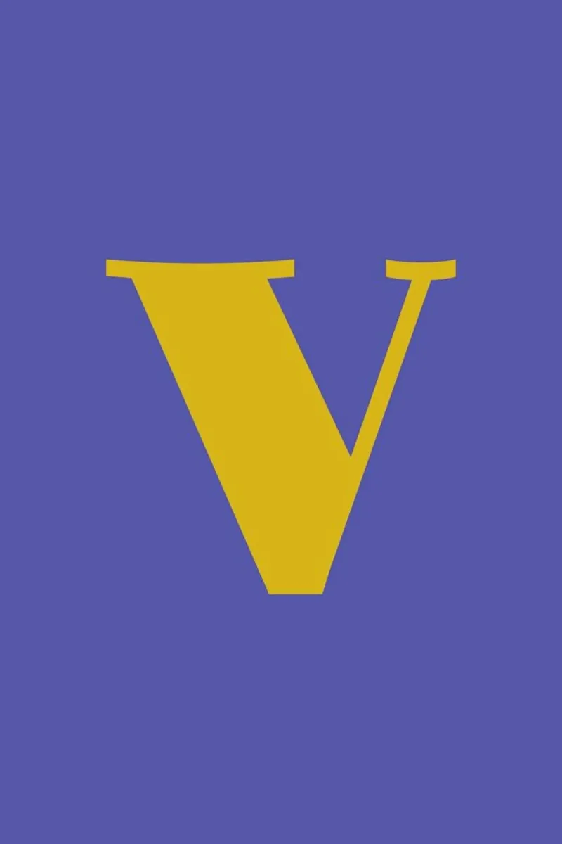 Blue Letter V plexiglas de Studio One