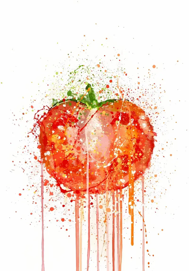 Pomodoro Verdura tela con Cornice a cassetta da Mimi