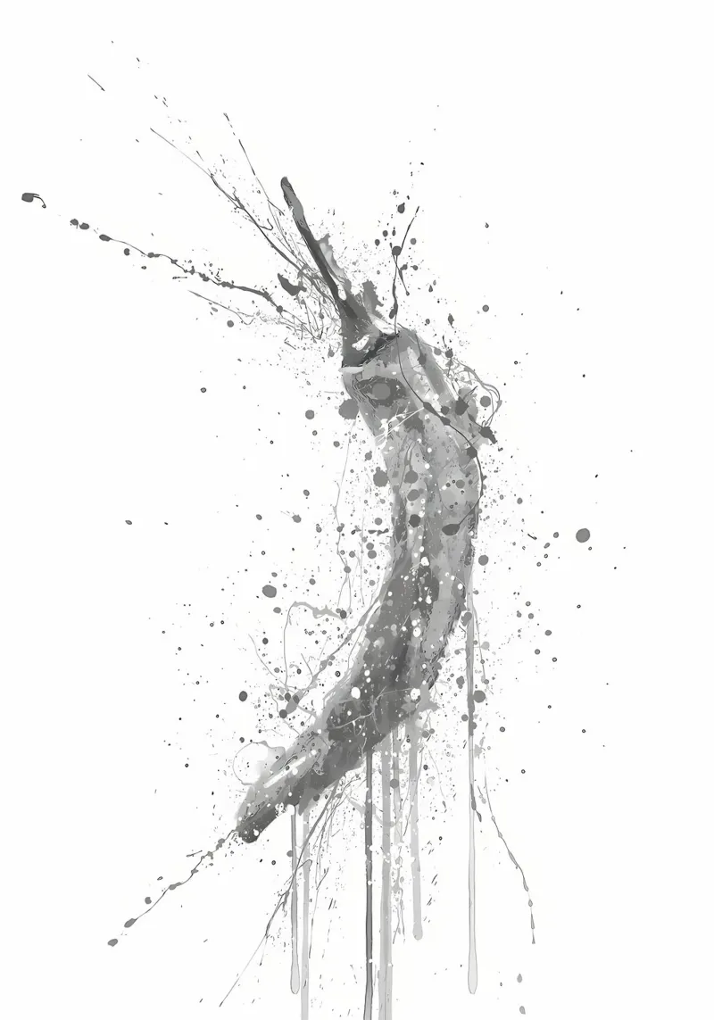 Aquarel Grijs Chilli poster met aluminium frame van Mimi