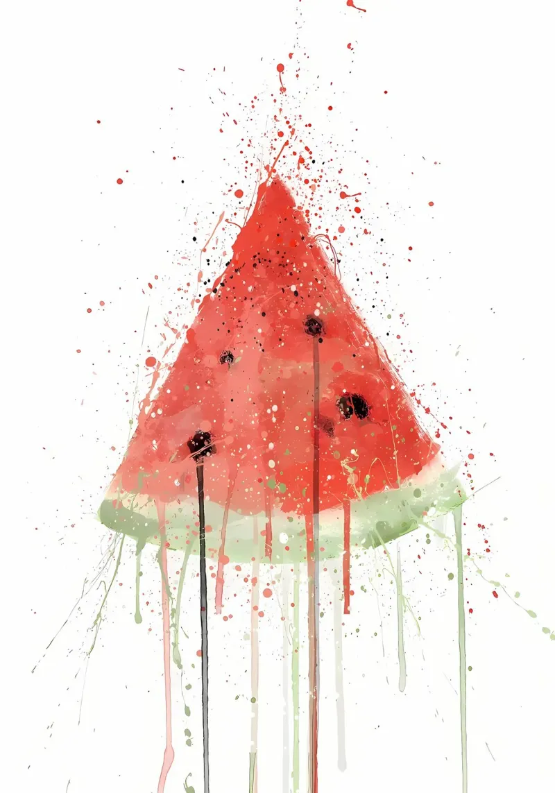 Watermelon Fruit canvas by Mimi