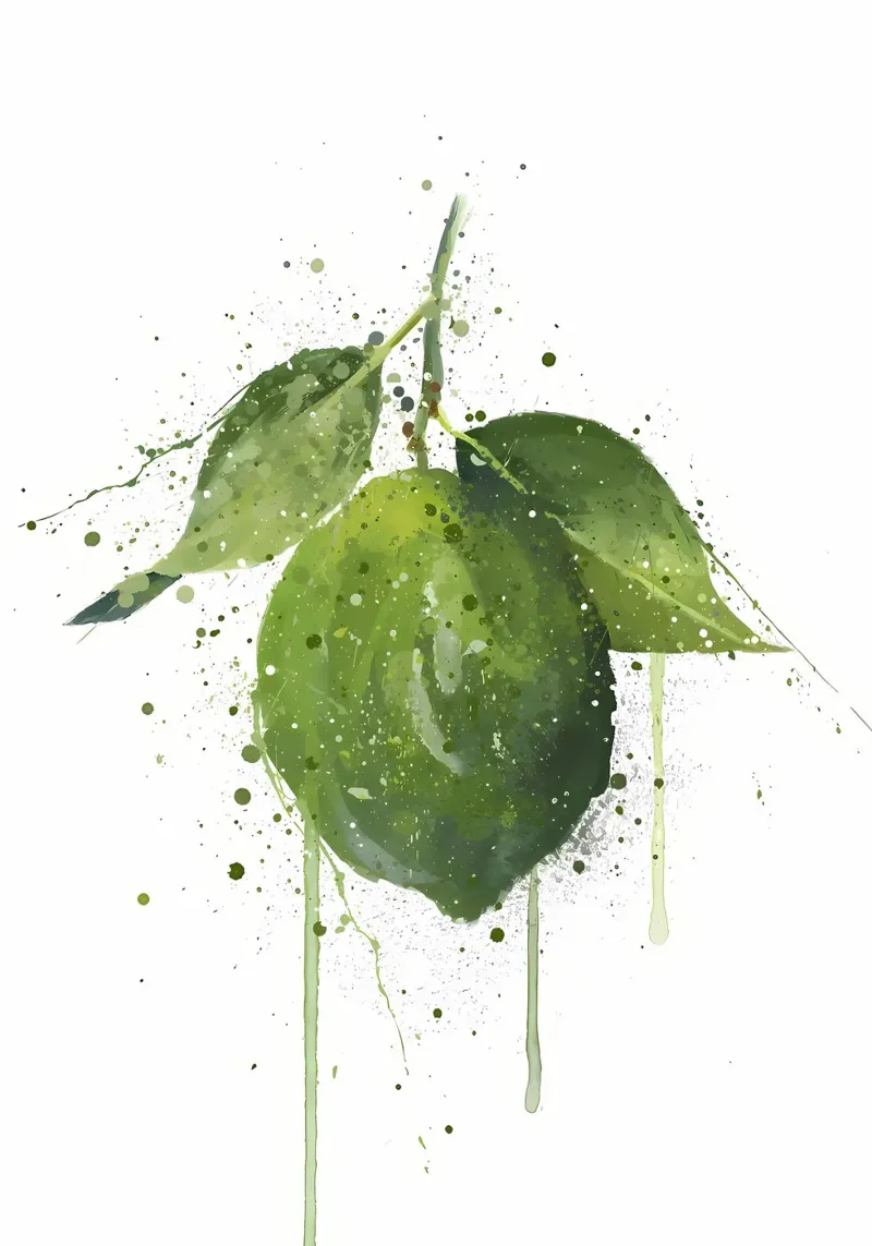 Frutto intero di lime carta hahnemühle da Mimi