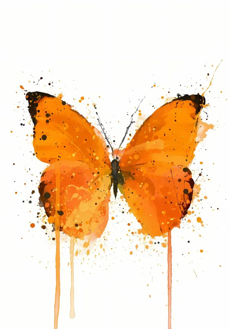 Papillon Rêve de mandarine toile de Nami