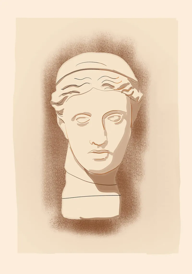 Minimalist Bust 7 canvas by LeaDArt