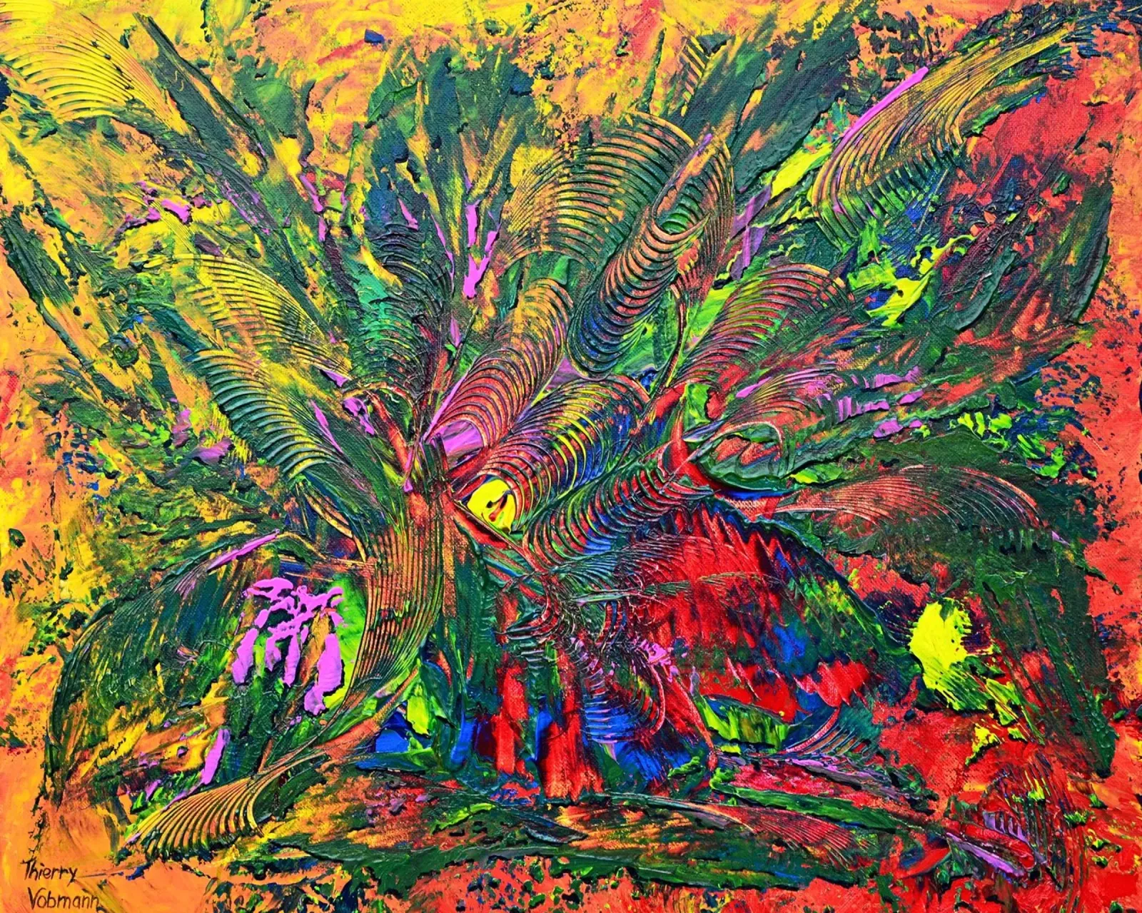 AUTUMN SET pellicola backlit da Thierry Vobmann Abstract painting