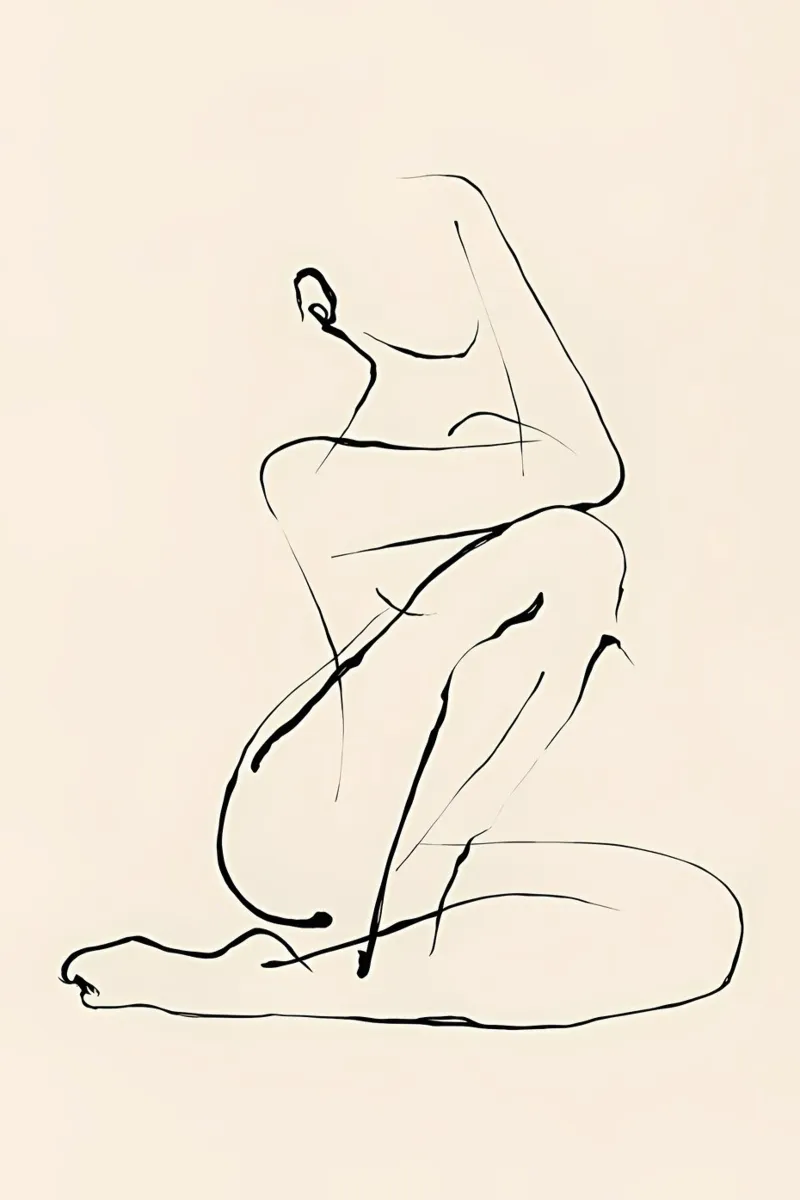 Line art femminile pellicola backlit da Manhmai