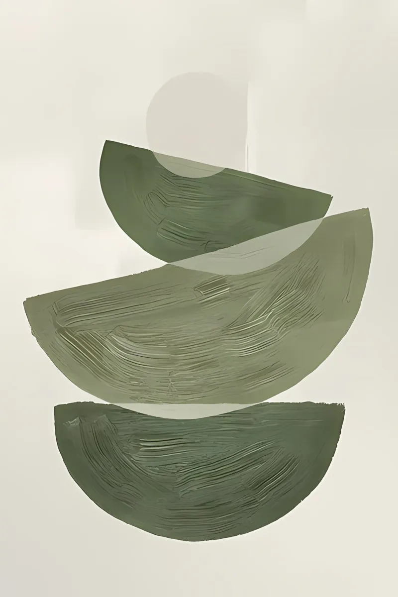 Grune grafische Formen No2 Hahnemühle von Manhmai
