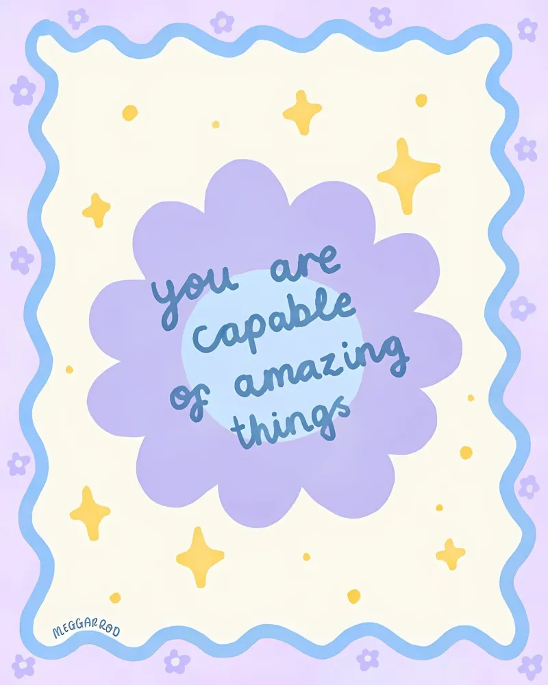 I believe in you positiveart positivequotes mindfulness ment poster with wooden frame by Manhmai
