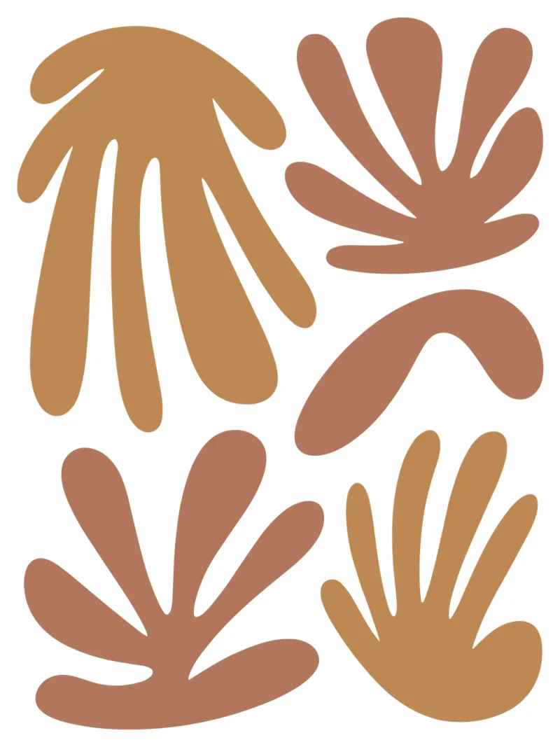 Boho Minimalist Leaves – Soft Pastel Botanical Design plexiglass da Soleil Basque