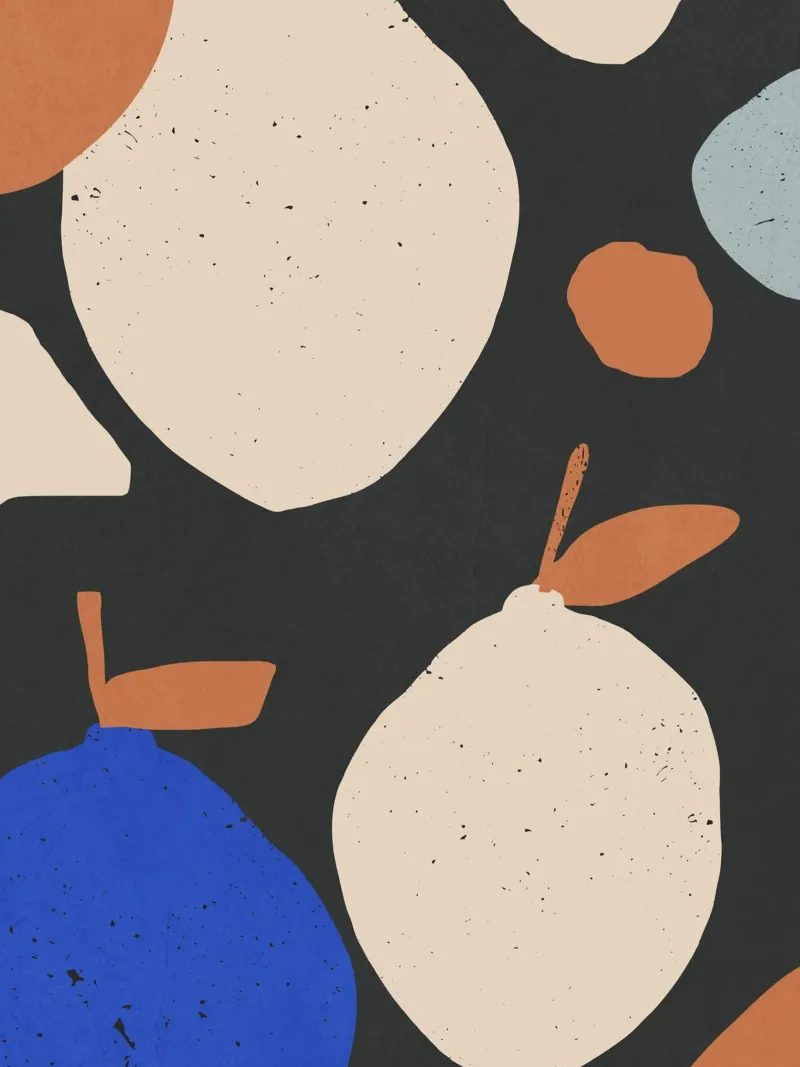 Minimalist Abstract Lemons 3 canvas by LeaDArt