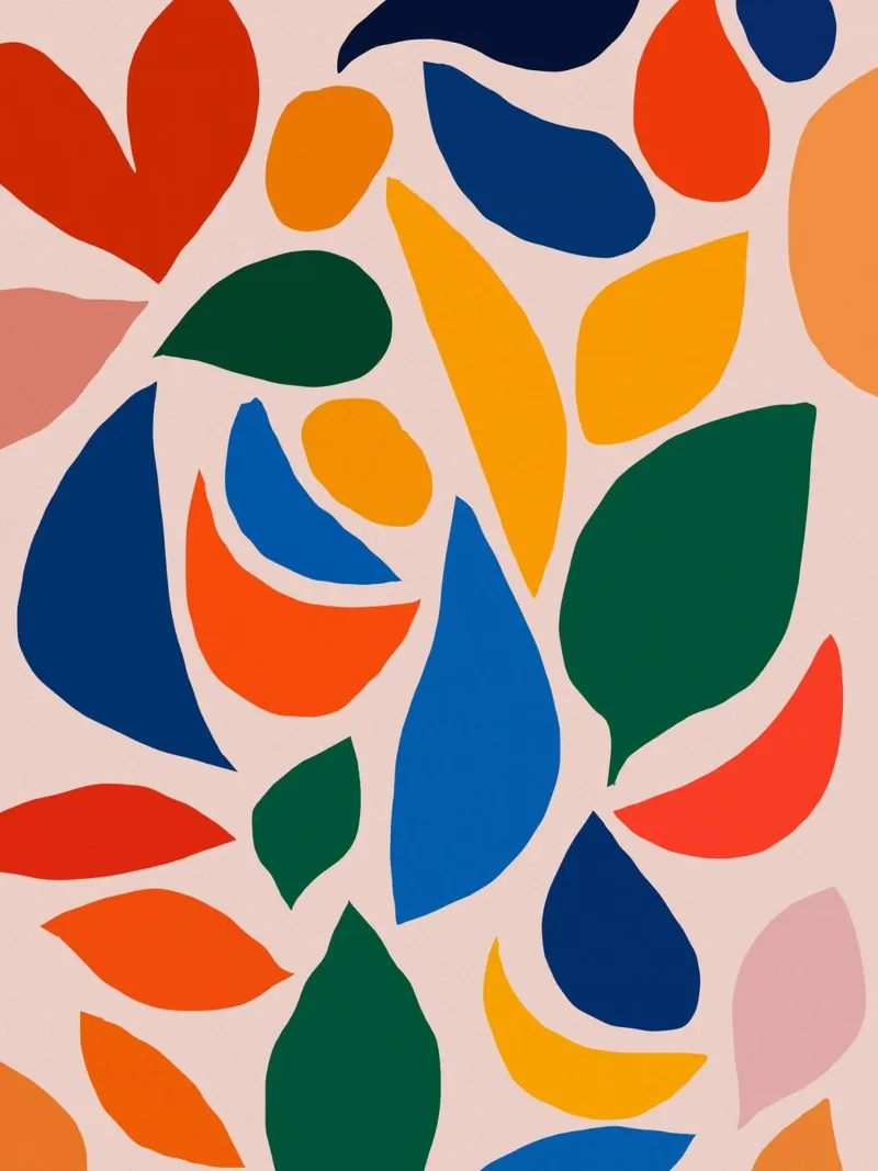 Colorful leaf cut out shape alu-dibond by Little Dean