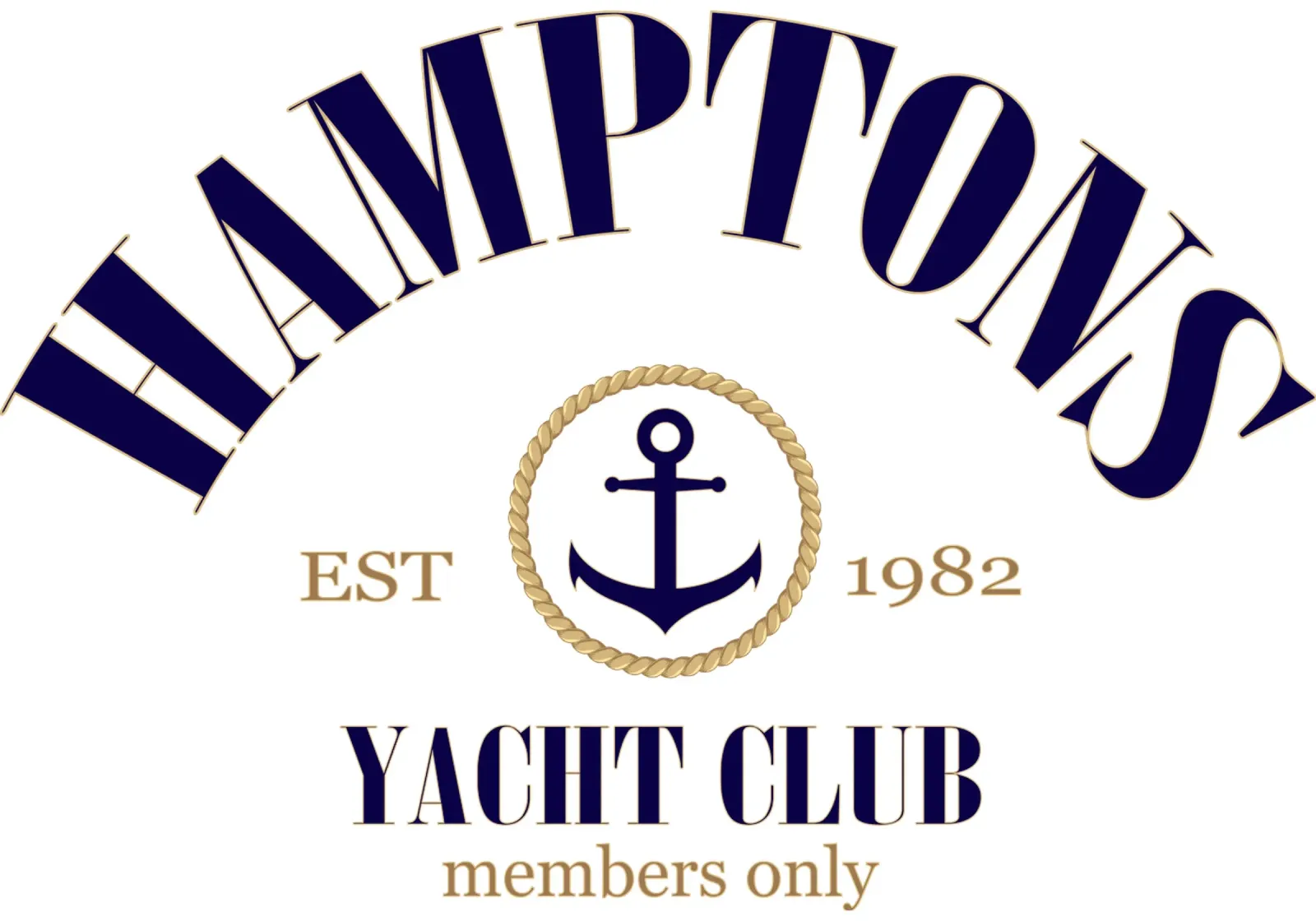 HAMPTONS YACHT CLUB poster con telaio in legno da ririedis