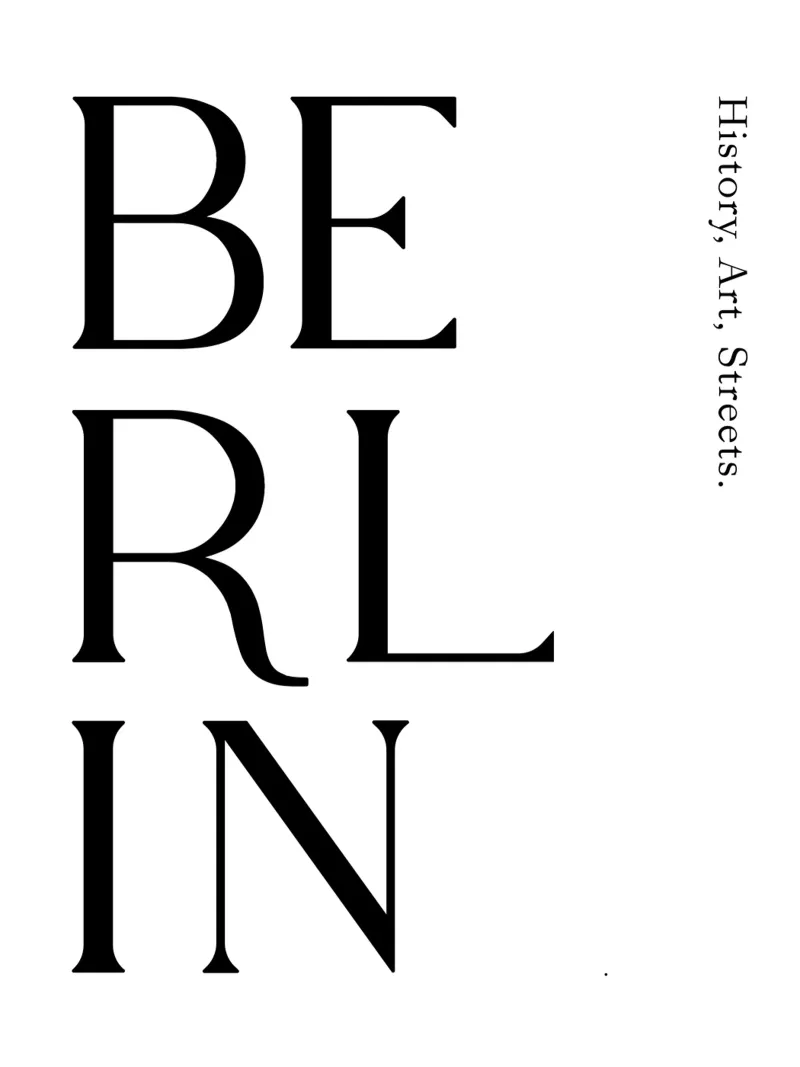 Berlin Typography Forex-Platte von YV TYPOGRAPHY