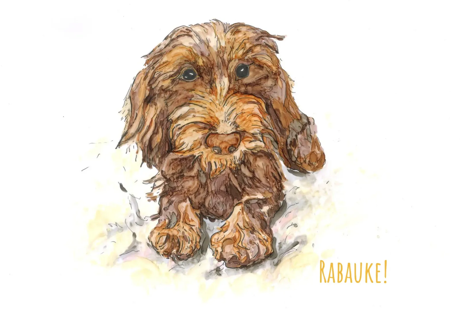 Dachshund bully acrylic glass by MutMalerin