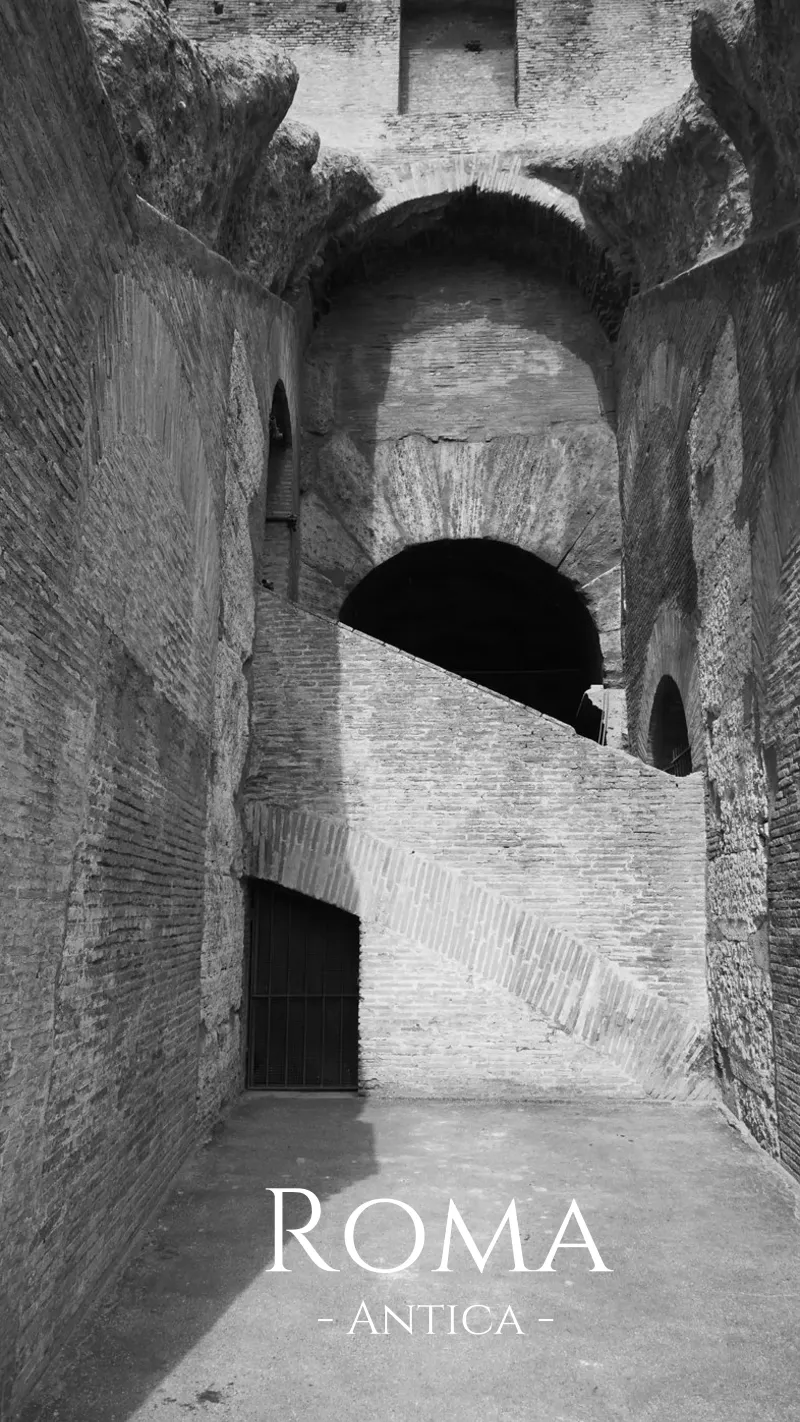Roma - Antica poster met houten frame van FarbFunken