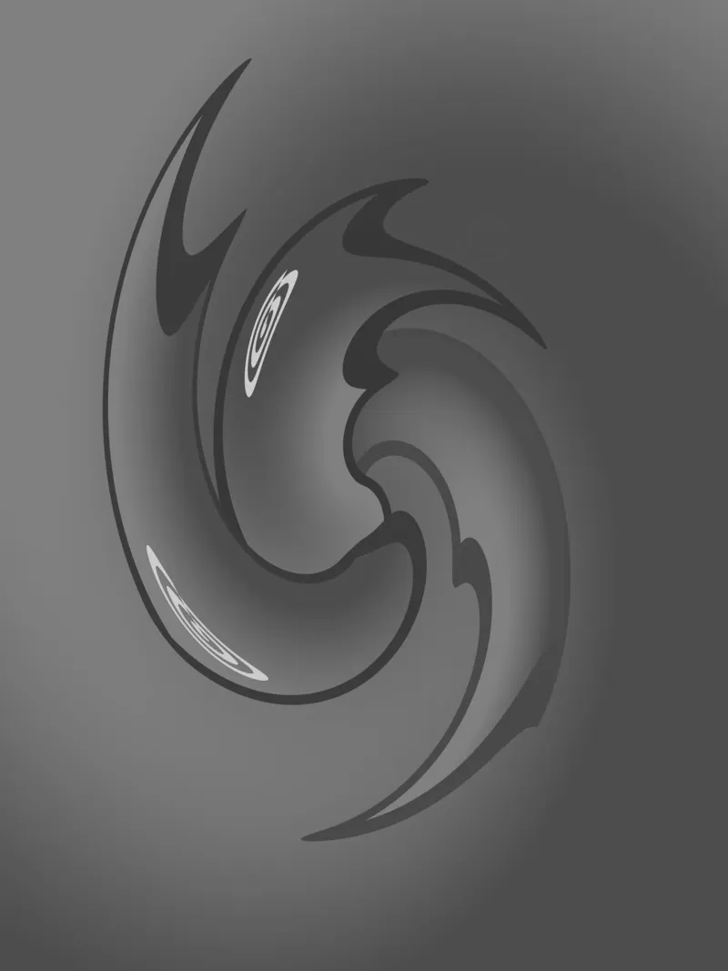 Abstract black and grey twisted pattern canvas by Something for you
