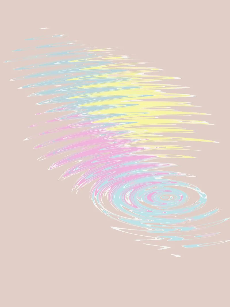 Abstract pastel-coloured wave pattern canvas by Something for you
