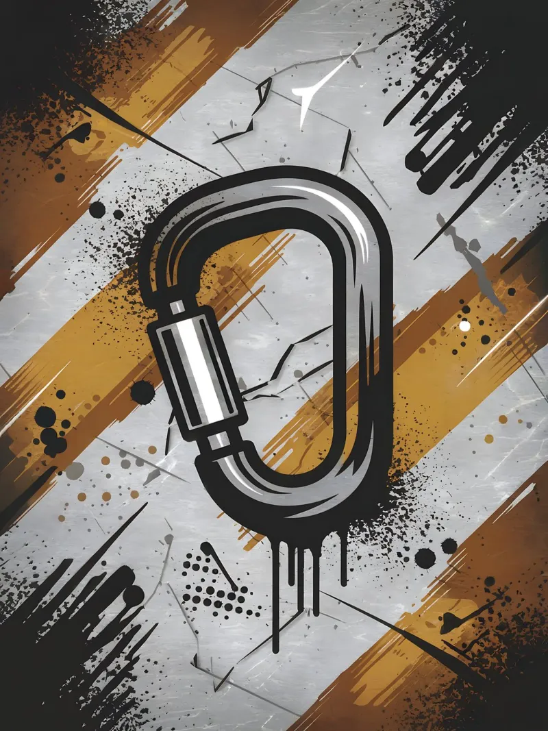Arrampicata su roccia: Moschettone da arrampicata Graffiti pellicola backlit da GameDay Studio