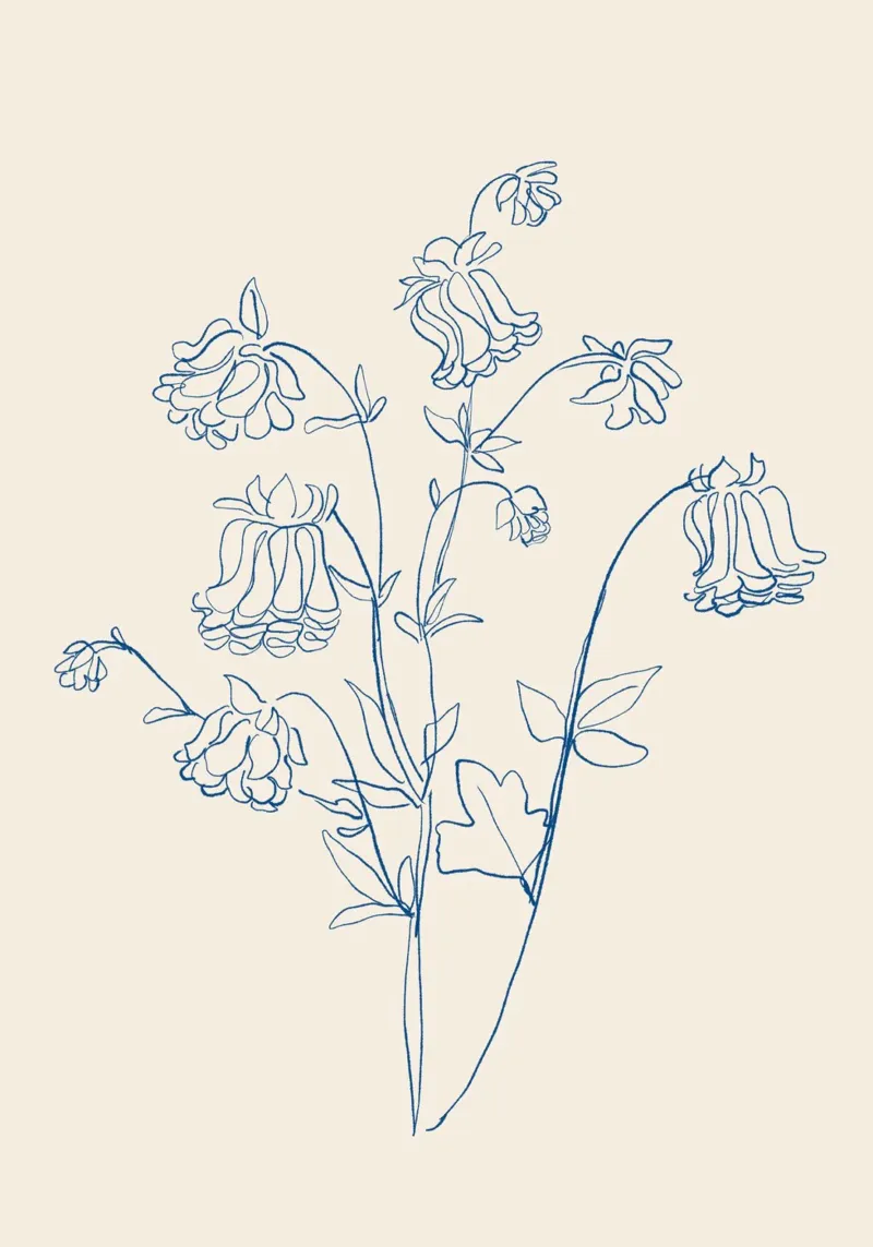 Linea d'arte floreale 12 alluminio dibond da LeaDArt