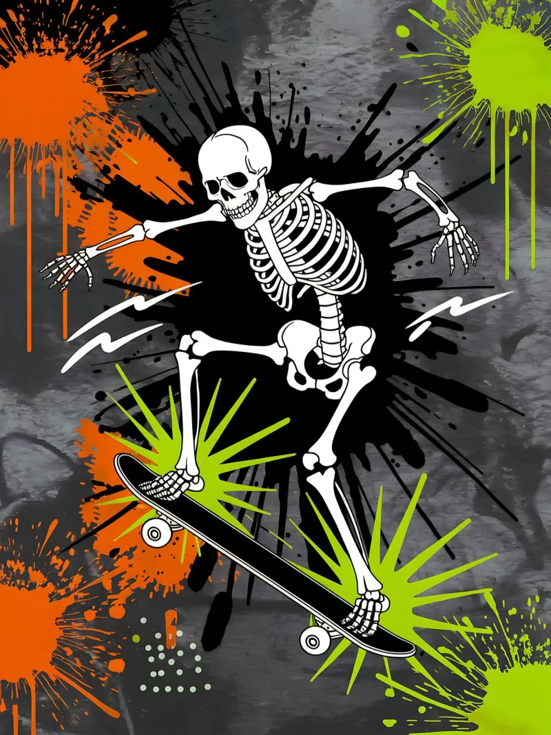 Skateboard: Graffiti Skateboard Skeleton pellicola backlit da GameDay Studio