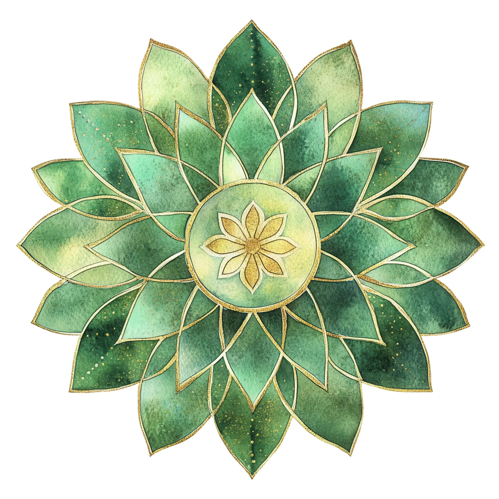 Mandala di salvia acquerellato pellicola backlit da Spiritual Touch