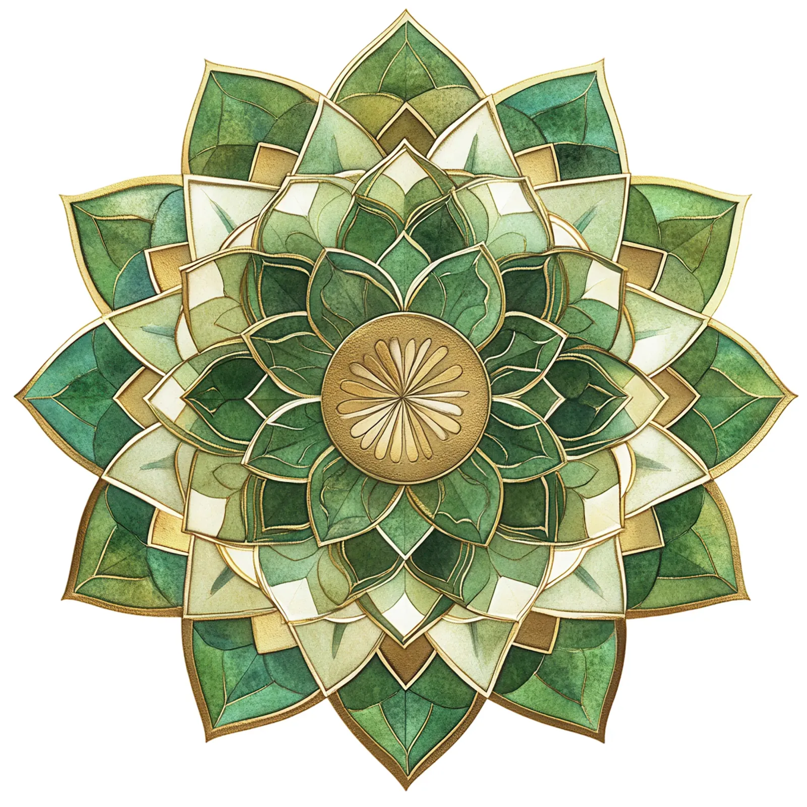 Mandala di salvia acquerellato pellicola backlit da Spiritual Touch