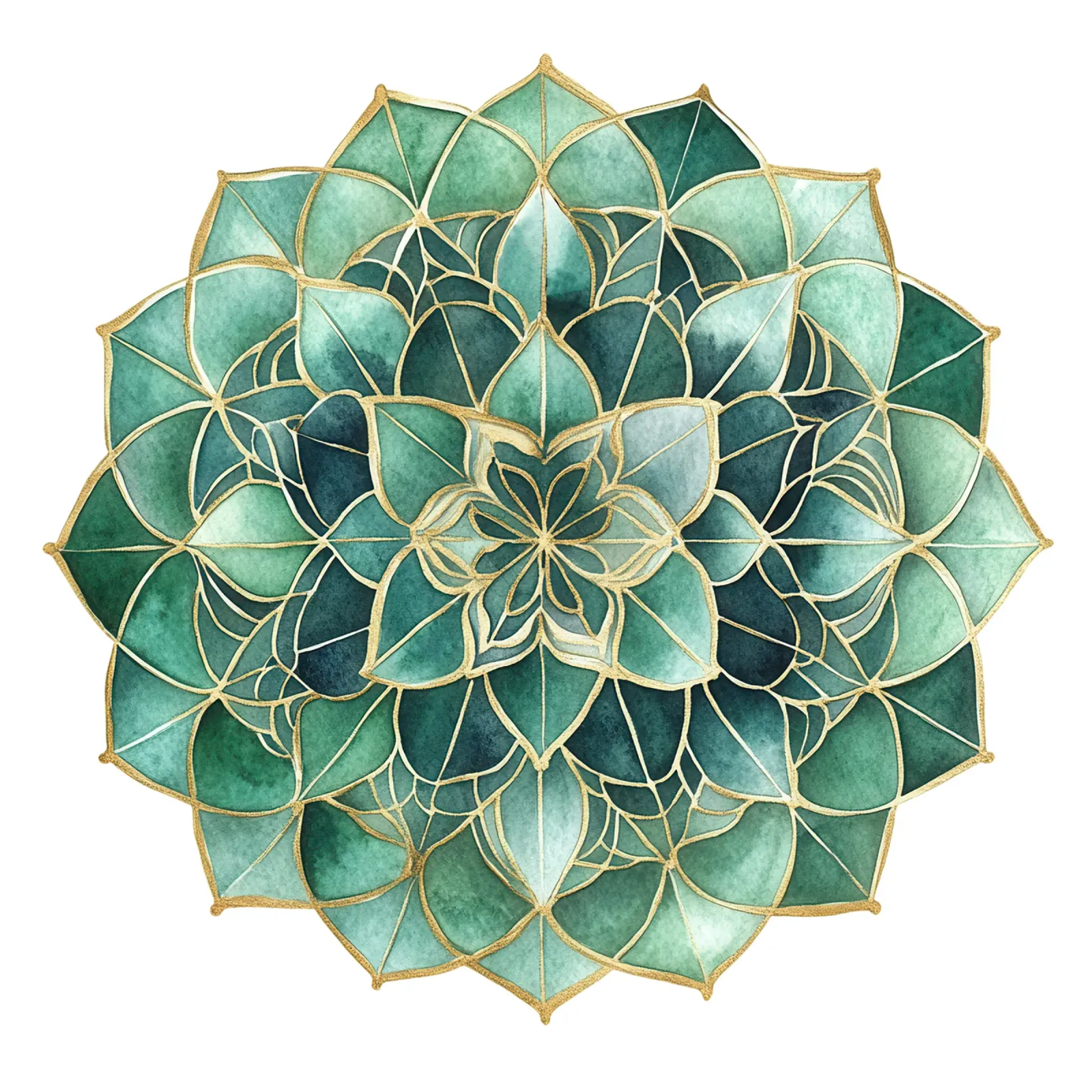 Mandala di salvia acquerellato pellicola backlit da Spiritual Touch