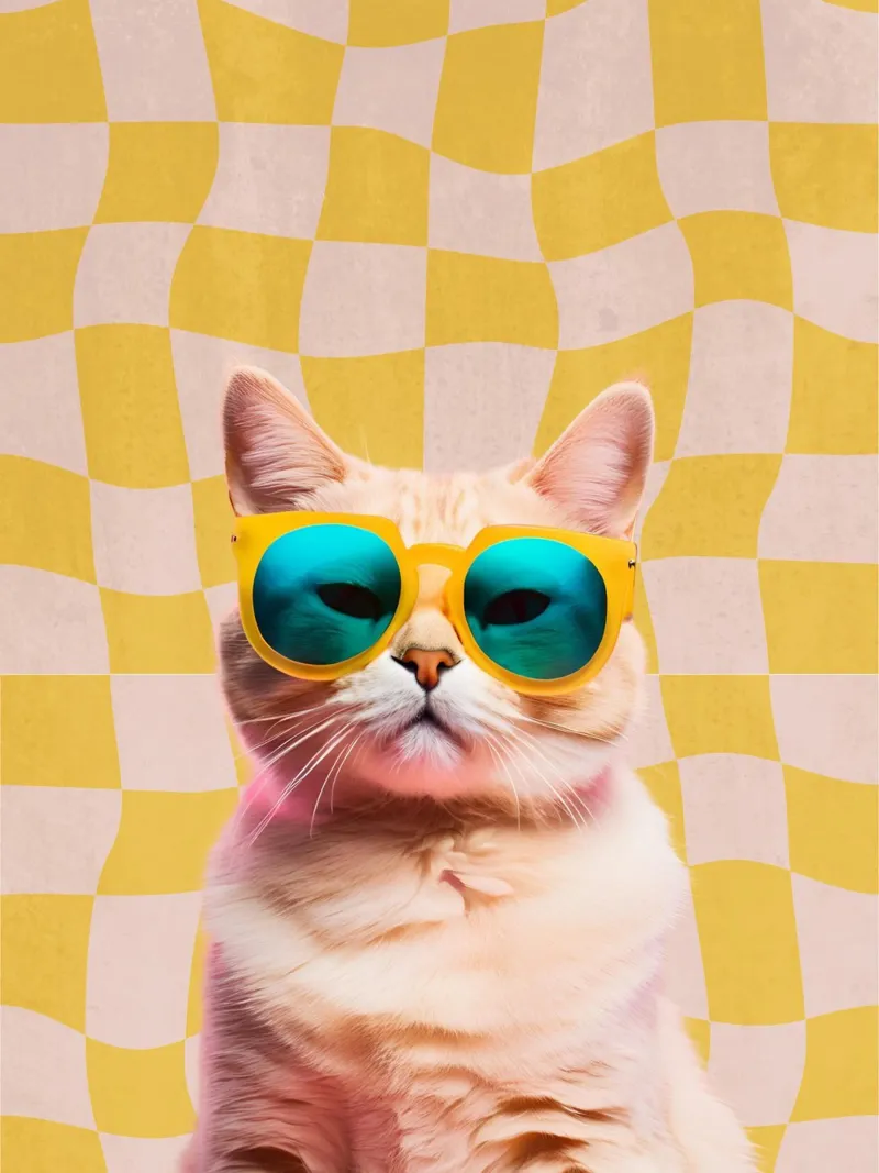 Hipster Kitty hahnemühle de Doodle Dreams Art