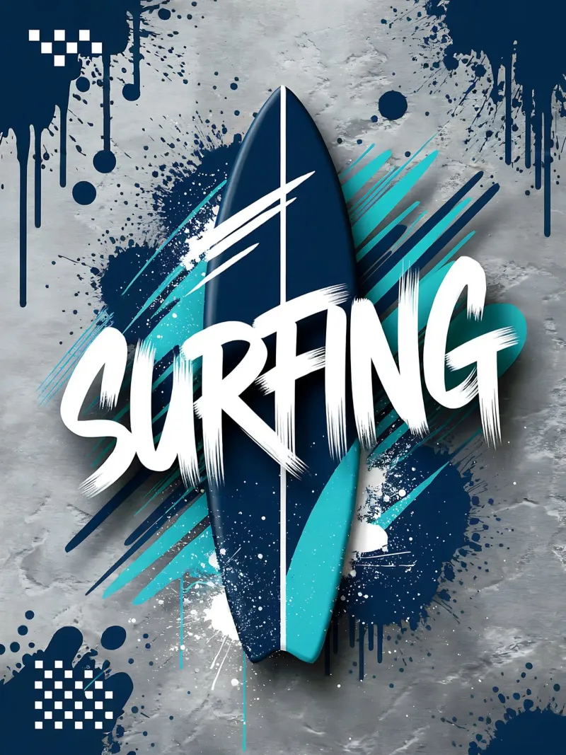 Surfing: Graffiti Surfboard pellicola backlit da GameDay Studio