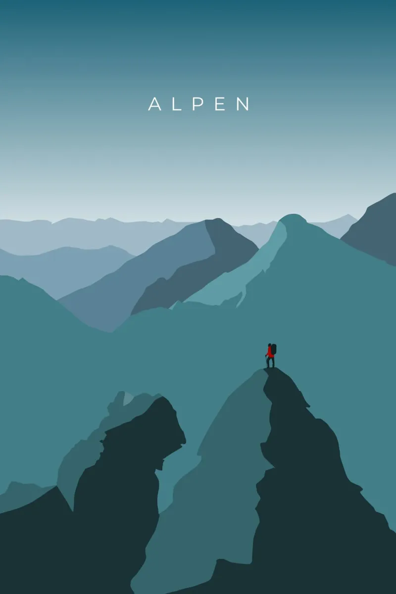 Alpen pellicola backlit da minimalist designs