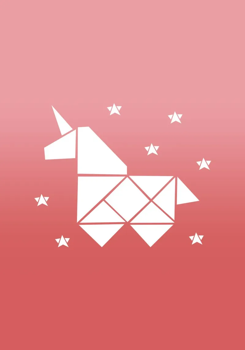 Sparkling gradient unicorn rosa pellicola backlit da BAINAI KIDS