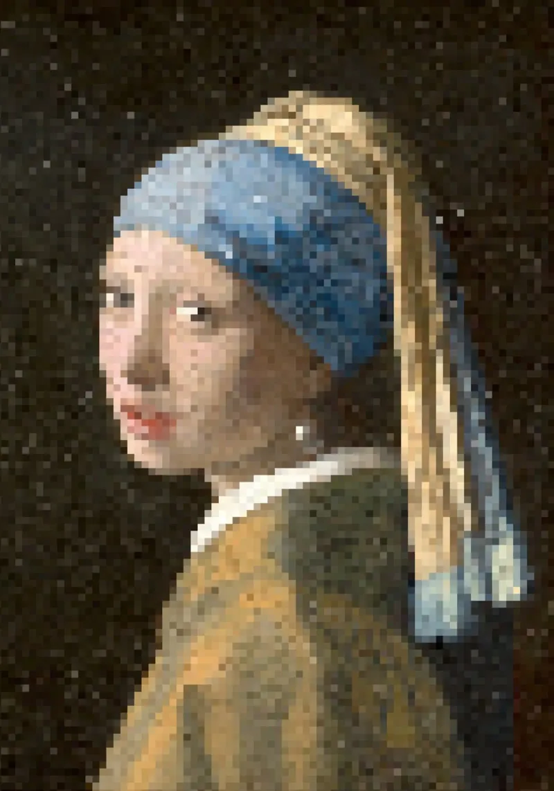 La ragazza con l'orecchino di perla - Johannes Vermeer poster con telaio in alluminio da Second Canvas