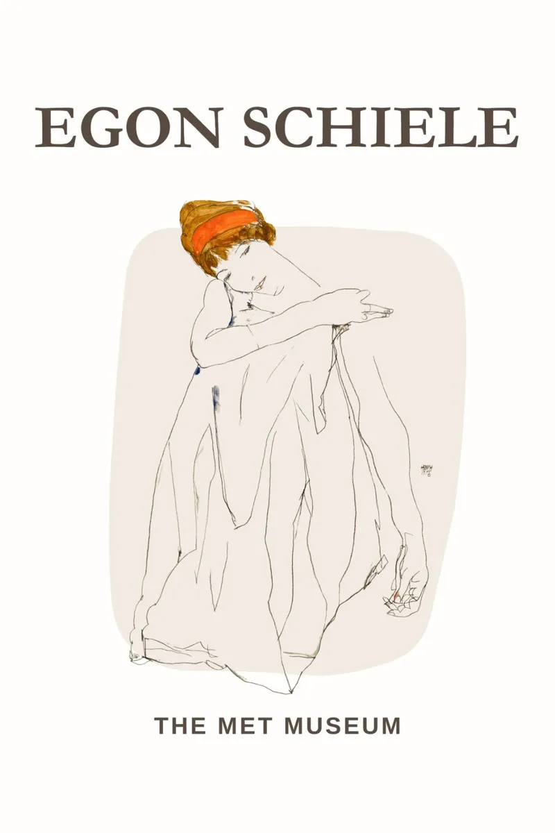 Dancer - Egon Schiele poster con telaio in plastica da Second Canvas