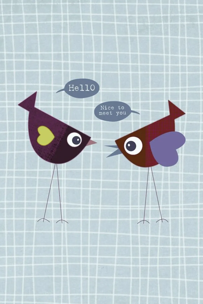 Hello nice to meet you bird pellicola backlit da JaySan Studio