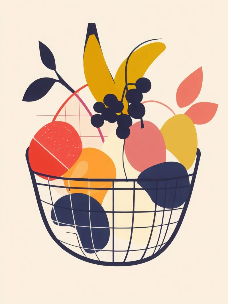 Moderna explosión afrutada metacrilato de Pop and Fruits - Affiches & posters