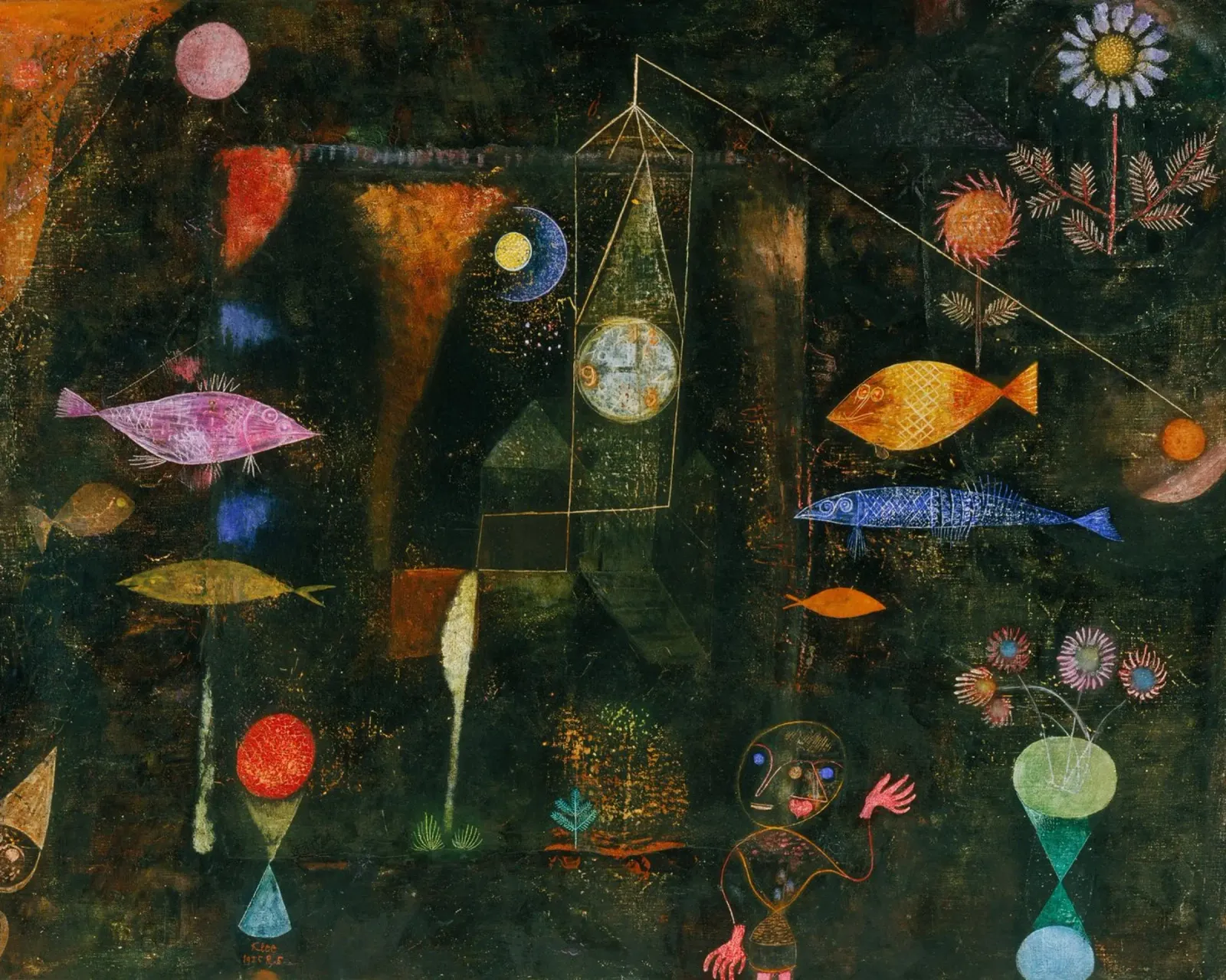 Paul Klee - Magia dei pesci pellicola backlit da Timeless Artworks