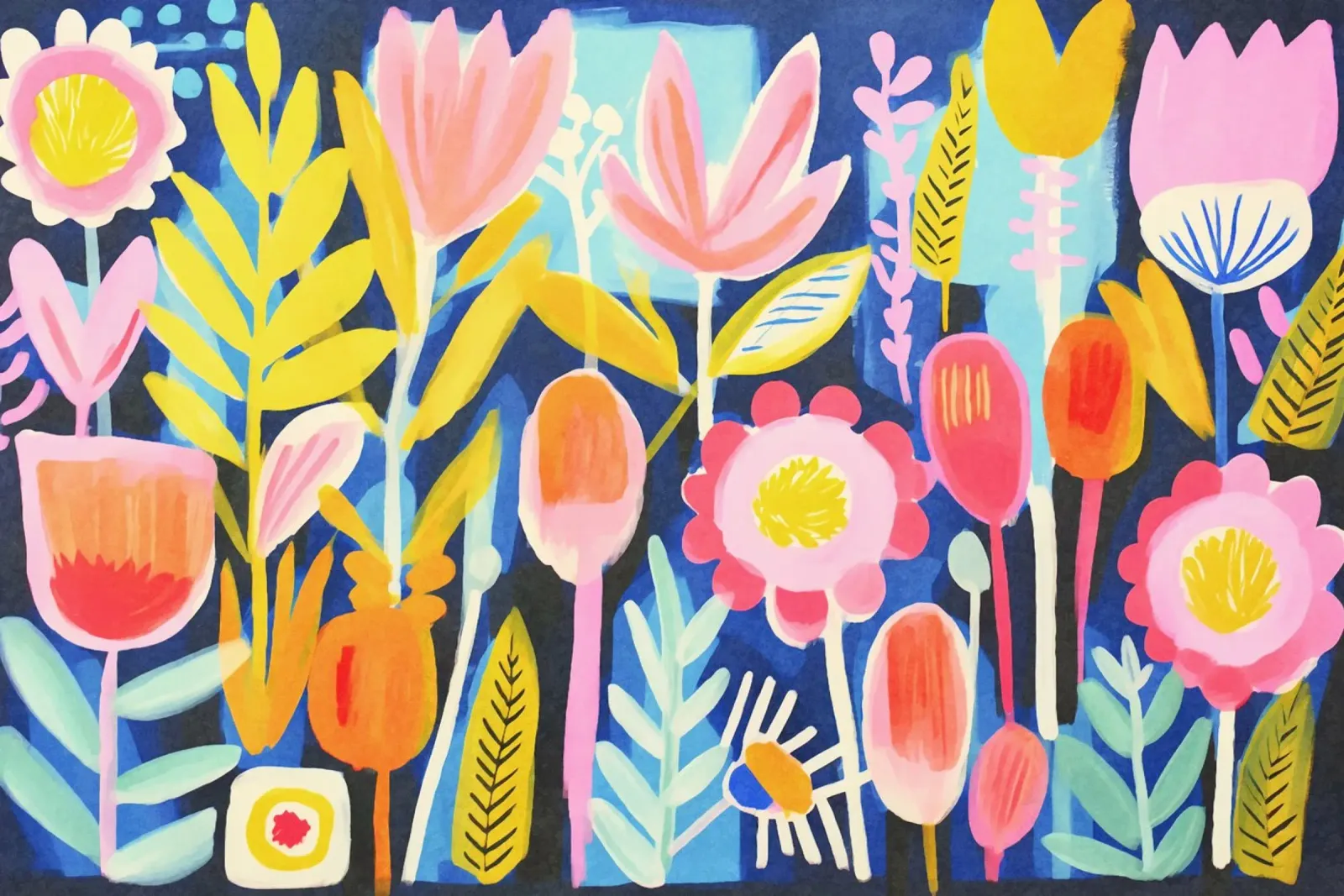 Prato fiorito Groovy Matisse carta hahnemühle da Andrea Haase Modern Home