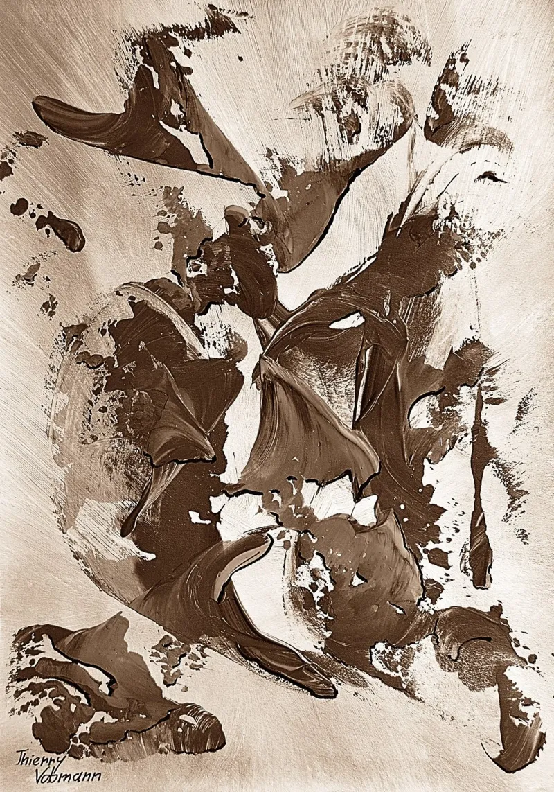 SEPIA 37 pellicola backlit da Thierry Vobmann Abstract painting
