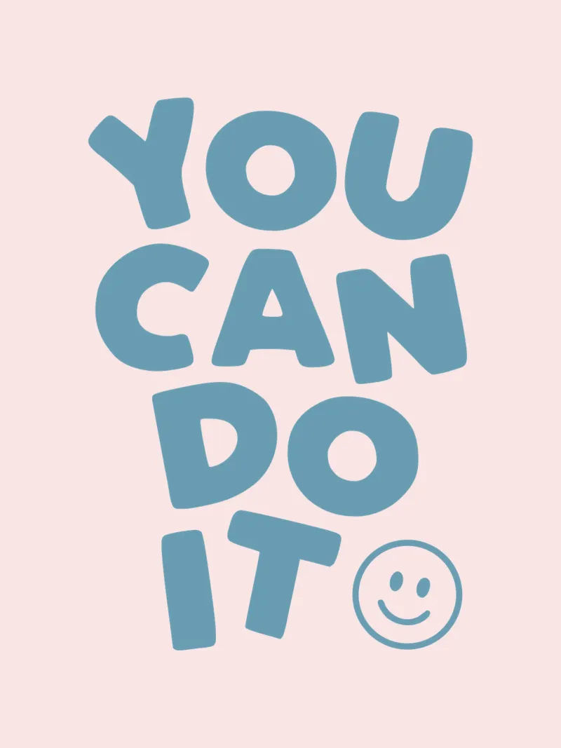 You Can Do It Cheerful Encouraging Uplifting Typography canvas by THE MOTIVATED TYPE