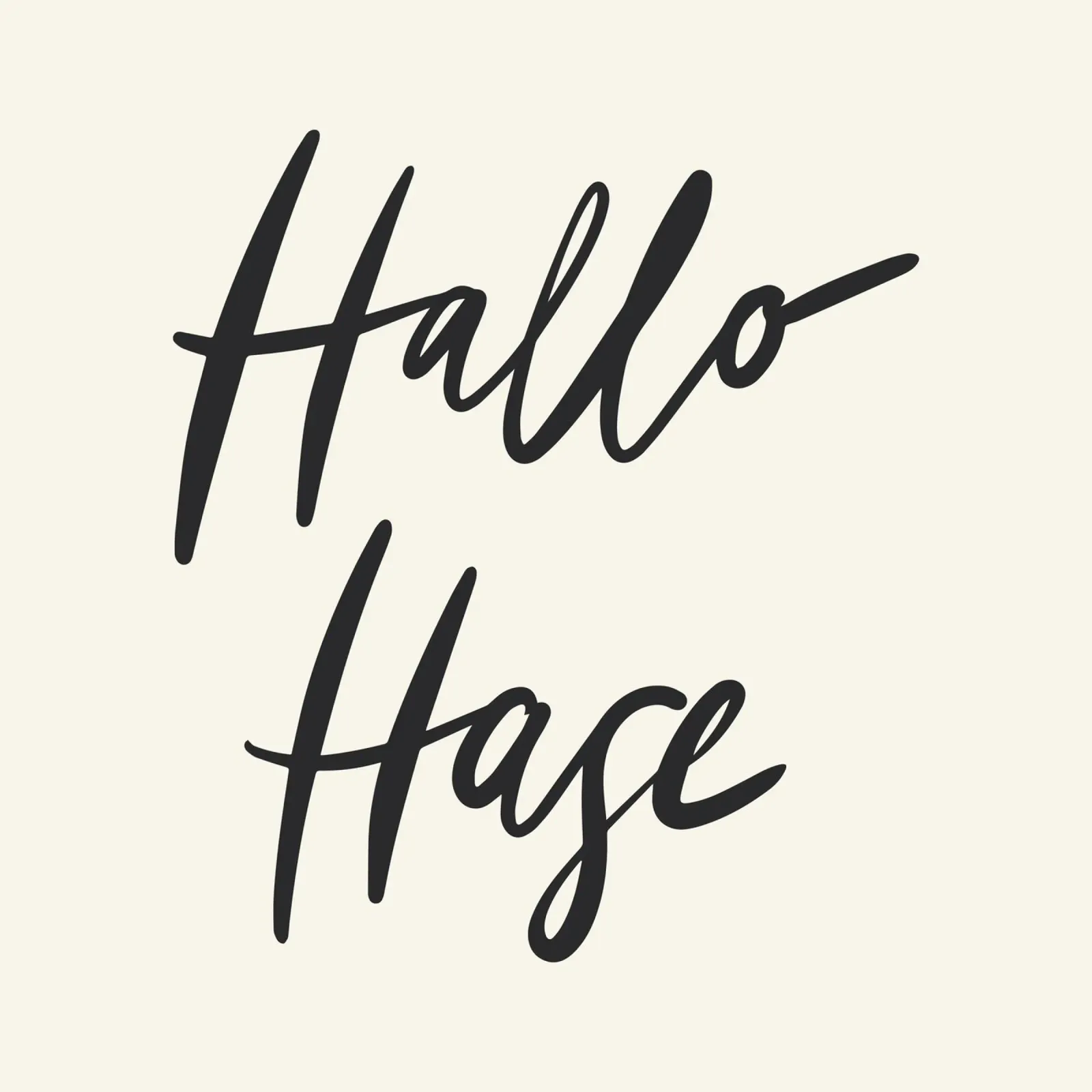 Hallo Hase poster con telaio in legno da All Colours