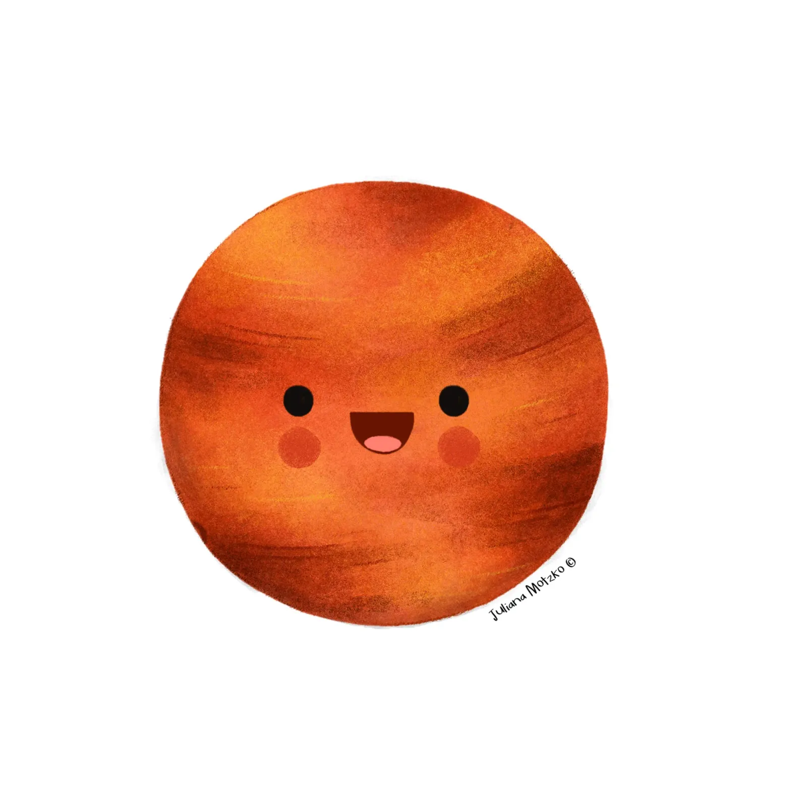 Cute Mars Planet Hahnemühle von julianamotzko