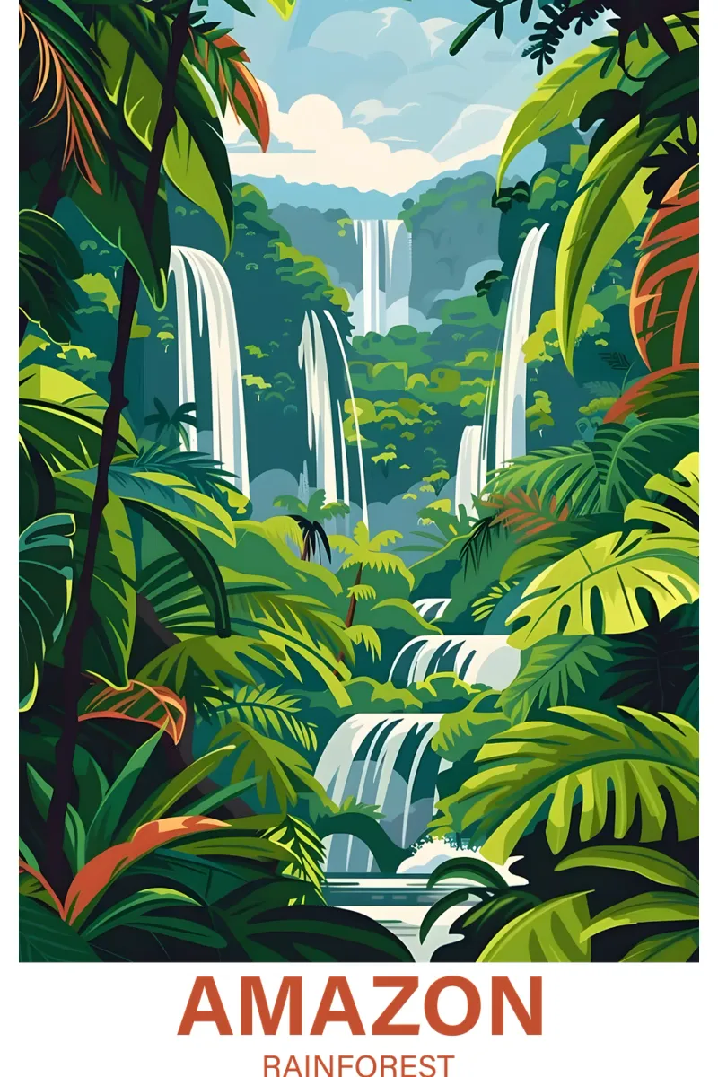 Foresta amazzonica carta hahnemühle da Wanderlust Vibes