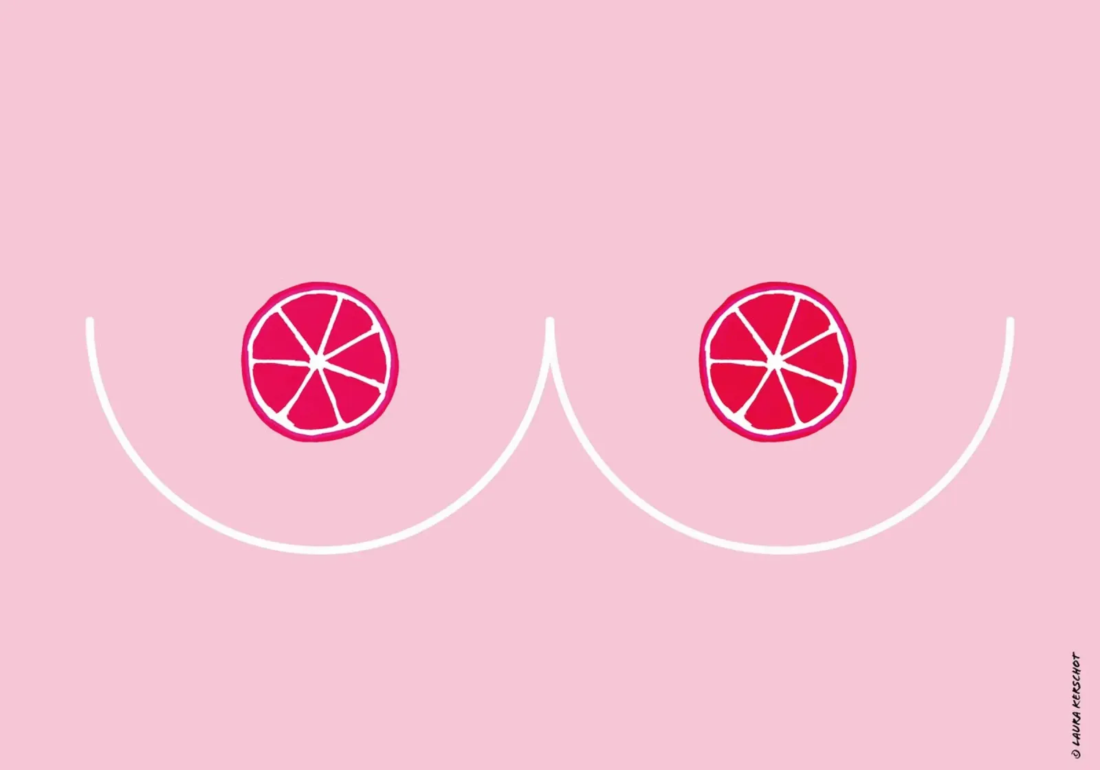 JuicyBoobs poster with wooden frame by LauraKerschot