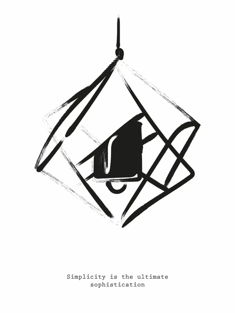 Harmonic Lines No 79 tela con Cornice a cassetta da treechild
