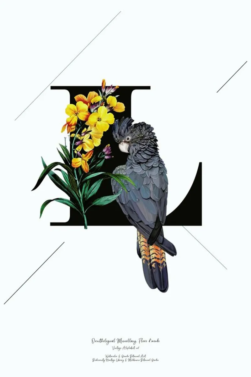 Botanical Alphabet - L pellicola backlit da Froilein Juno