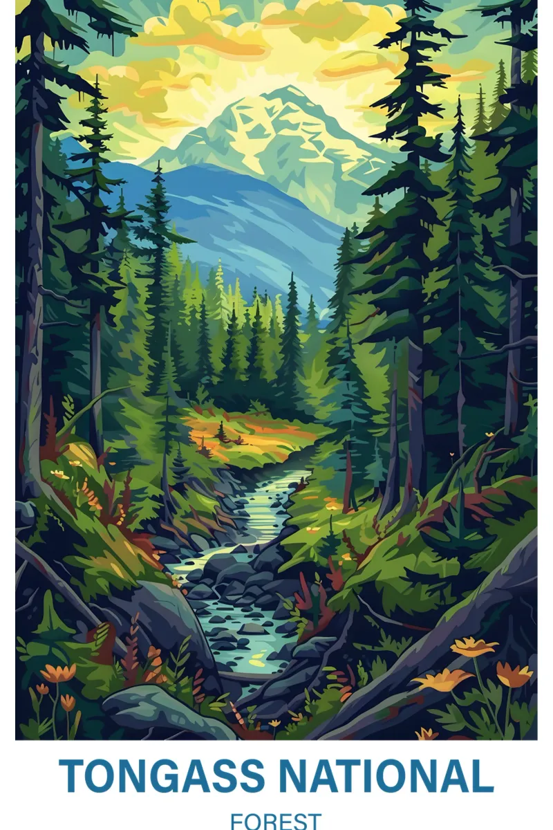 Tongass National Forest canvas by Wanderlust Vibes