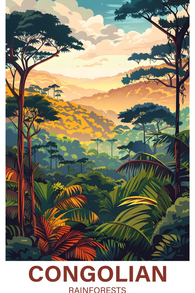 Congolese regenwouden canvas van Wanderlust Vibes