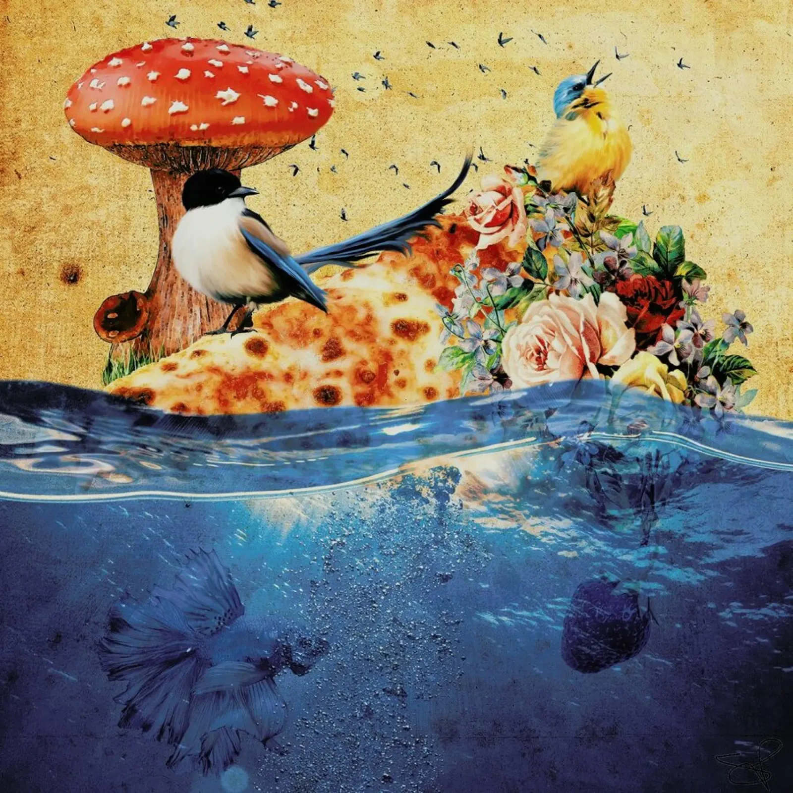 The Trip poster con telaio in legno da Design by Soph