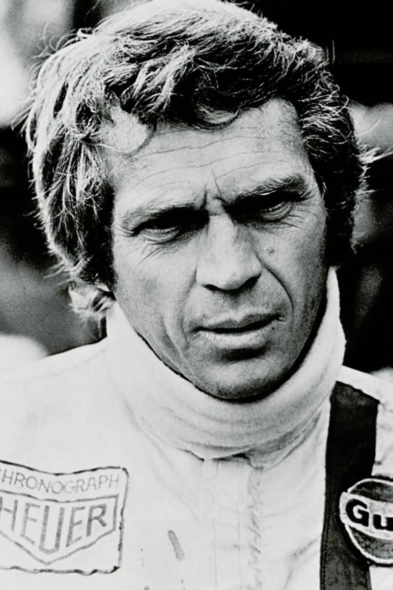 Steve McQueen in Le Mans 2, 1971 pellicola backlit da Gallery Print and Art Limited