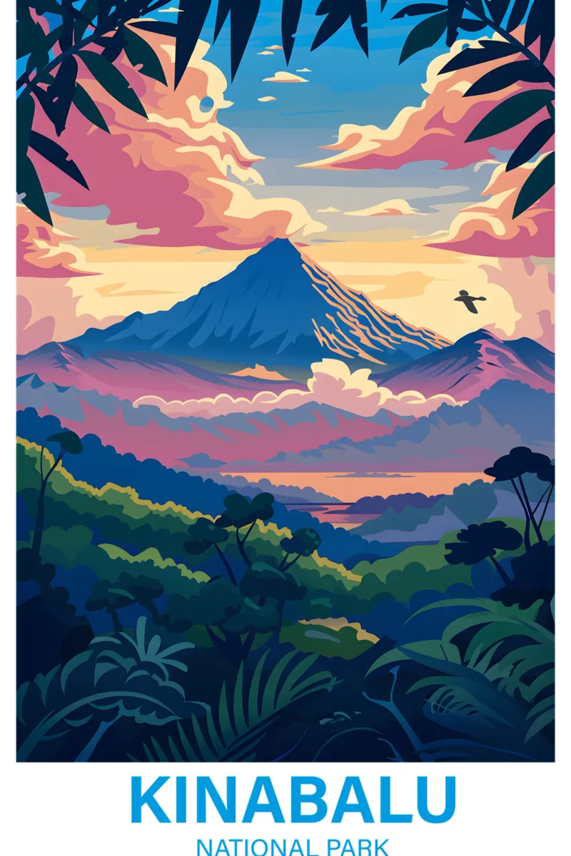 Parco nazionale di Kinabalu carta hahnemühle da Wanderlust Vibes