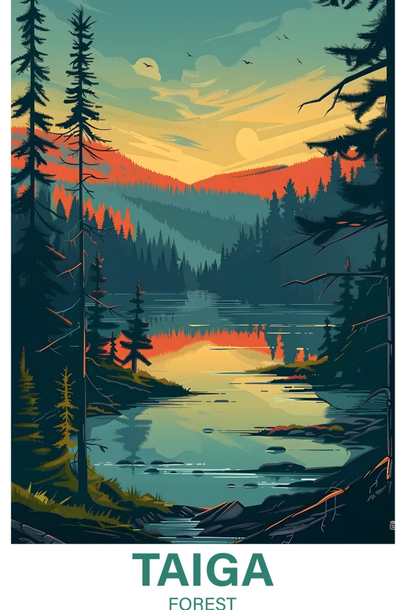 Foresta di Taiga carta hahnemühle da Wanderlust Vibes